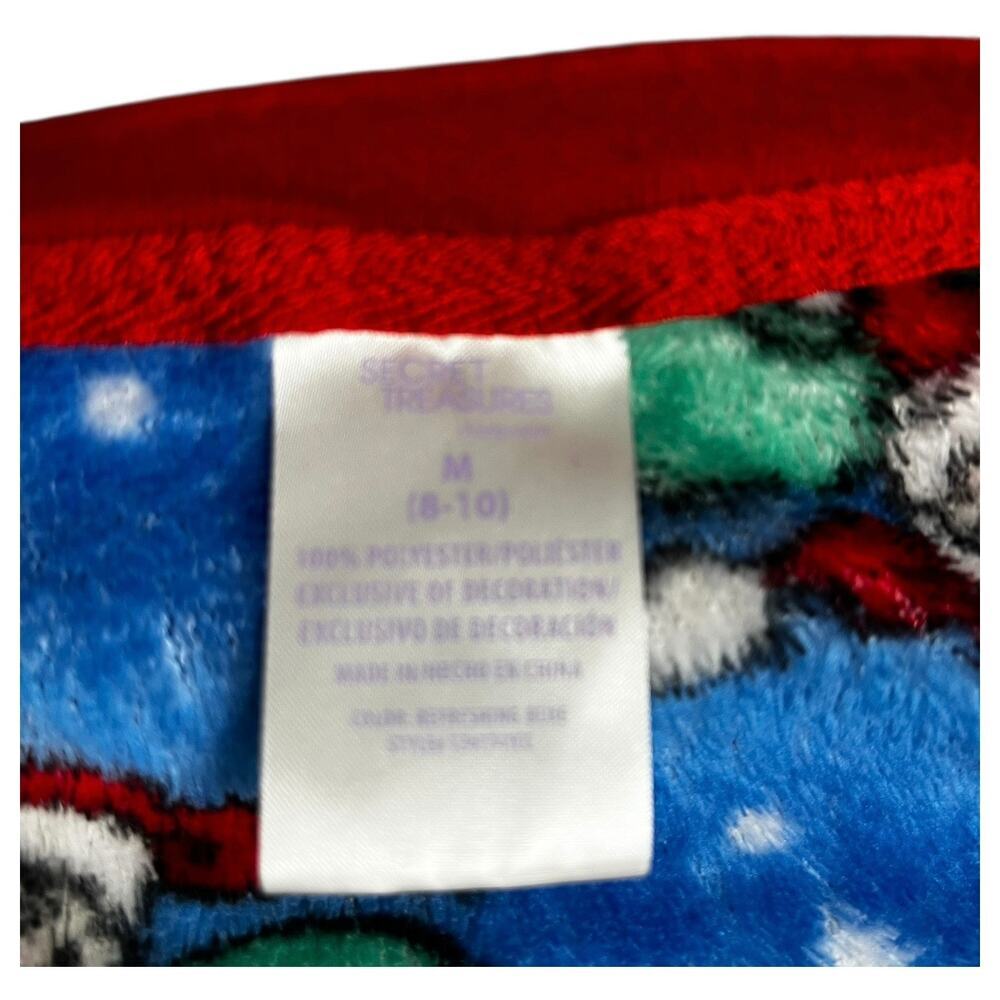 Santa Unicorn Christmas Pajamas One Piece Drop seat Don't Stop Believing size M - Picture 4 of 9